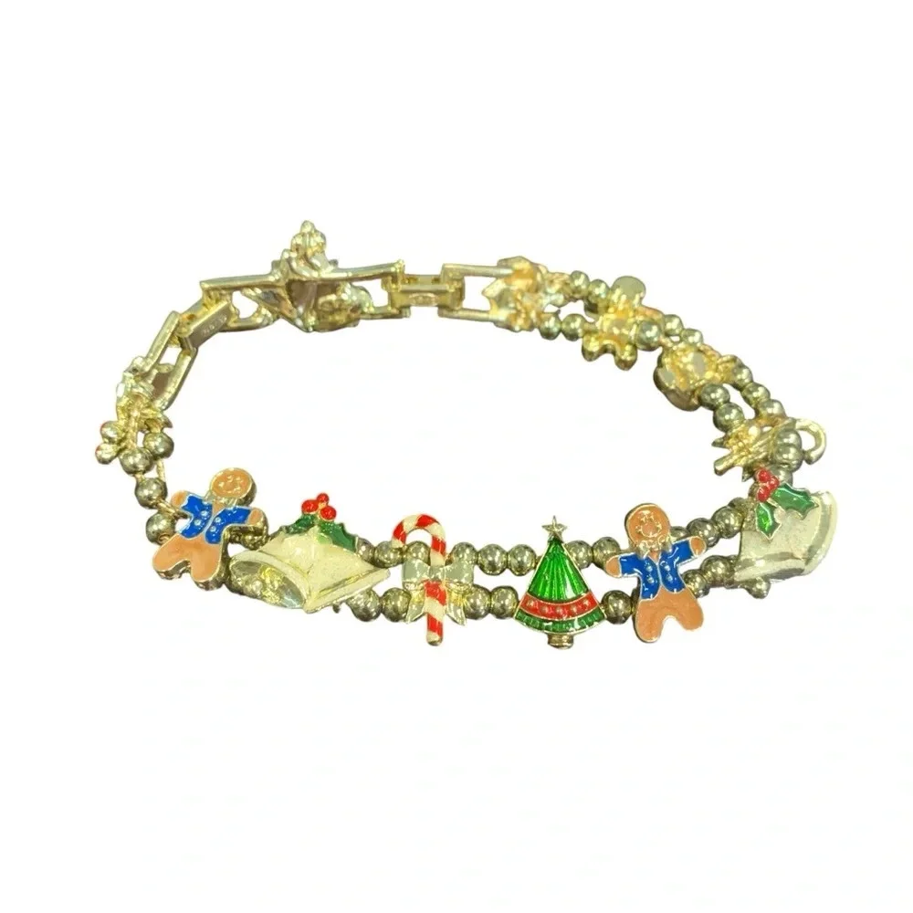Avon goldstone slide bracelet Holdiay classics NIB